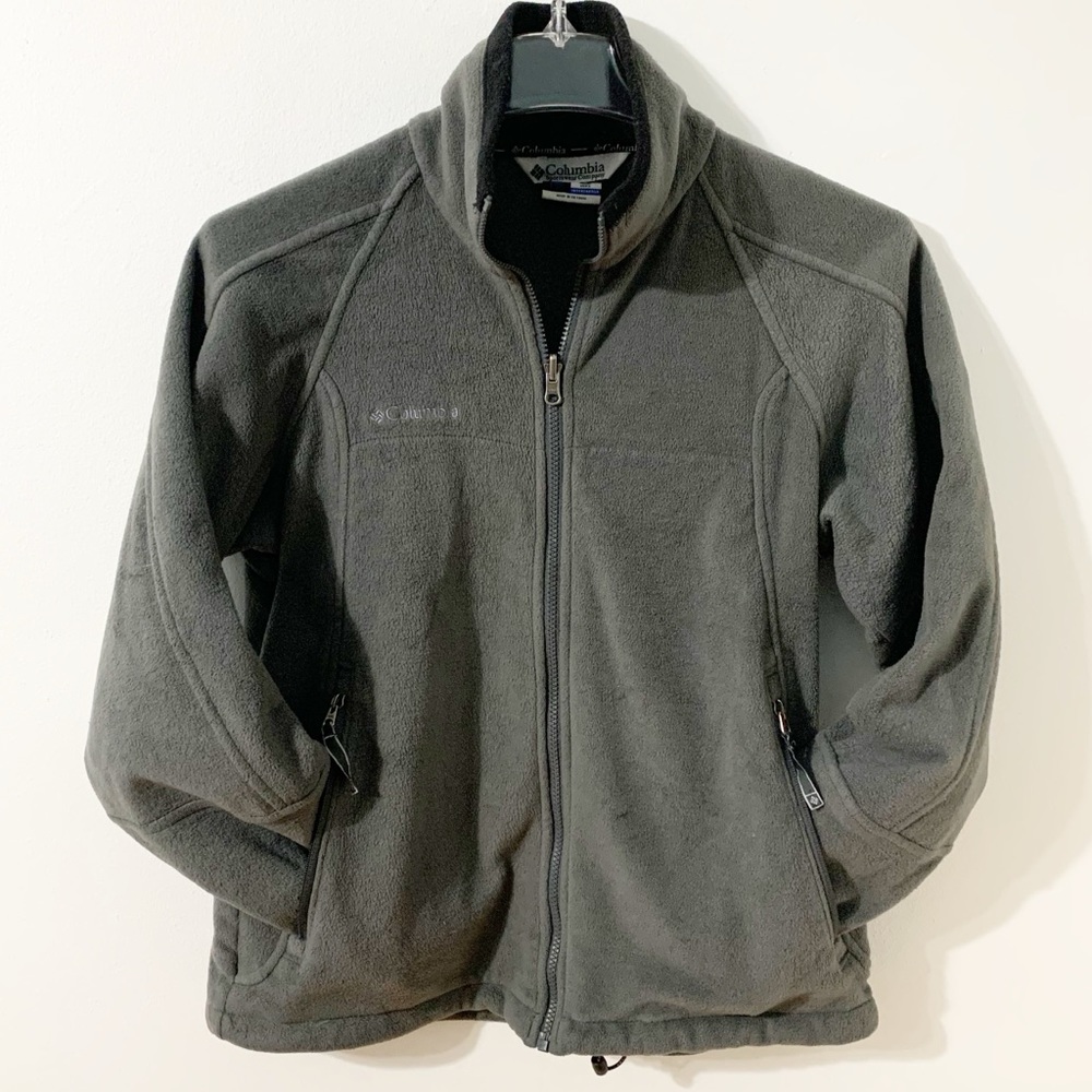 Columbia Interchange Full Zip Long Sleeve Fleece Jacket High Collar Pockets 🩶 - Picture 3 of 5
